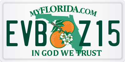 FL license plate EVBZ15
