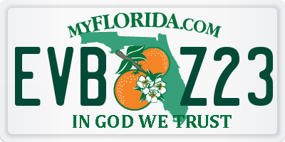 FL license plate EVBZ23