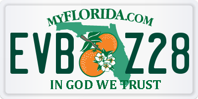 FL license plate EVBZ28