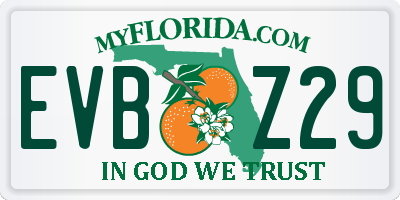 FL license plate EVBZ29