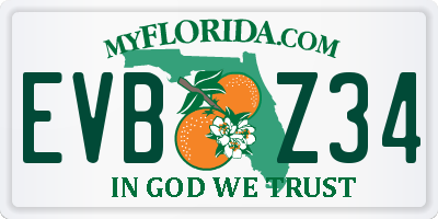 FL license plate EVBZ34