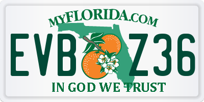 FL license plate EVBZ36