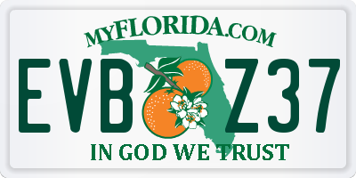 FL license plate EVBZ37