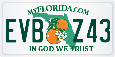 FL license plate EVBZ43
