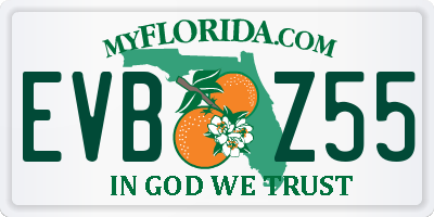 FL license plate EVBZ55
