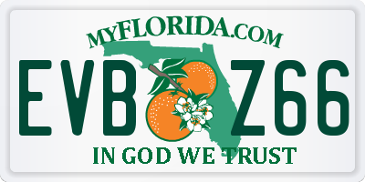 FL license plate EVBZ66