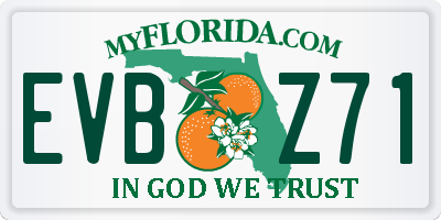 FL license plate EVBZ71