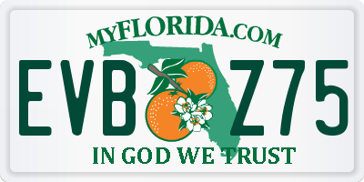 FL license plate EVBZ75