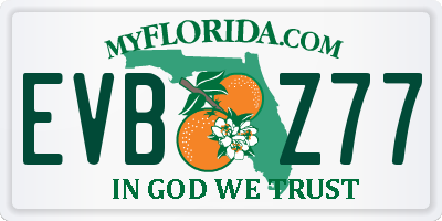 FL license plate EVBZ77
