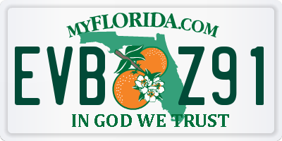 FL license plate EVBZ91
