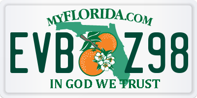 FL license plate EVBZ98