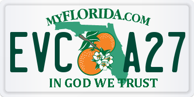 FL license plate EVCA27