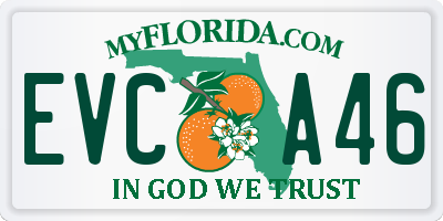 FL license plate EVCA46