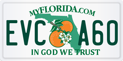 FL license plate EVCA60
