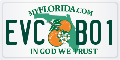 FL license plate EVCB01