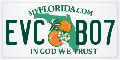 FL license plate EVCB07
