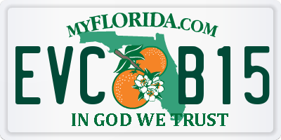 FL license plate EVCB15