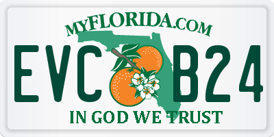 FL license plate EVCB24