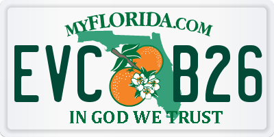 FL license plate EVCB26
