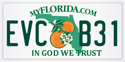 FL license plate EVCB31