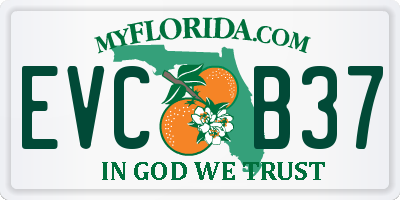 FL license plate EVCB37