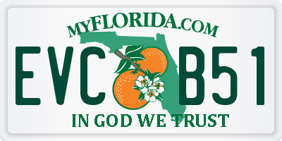 FL license plate EVCB51