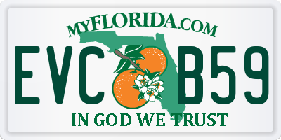 FL license plate EVCB59