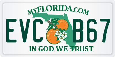 FL license plate EVCB67