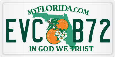 FL license plate EVCB72