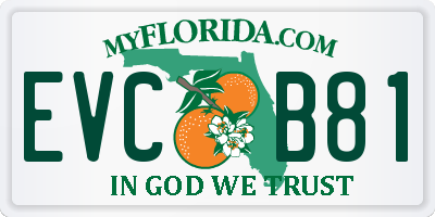 FL license plate EVCB81