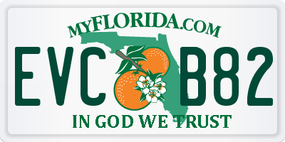 FL license plate EVCB82