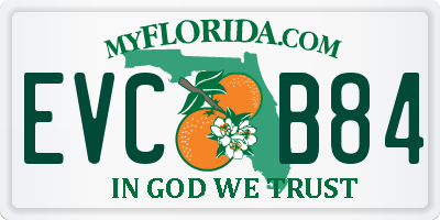 FL license plate EVCB84