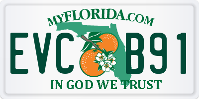 FL license plate EVCB91