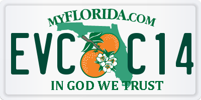 FL license plate EVCC14