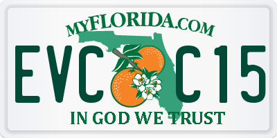 FL license plate EVCC15