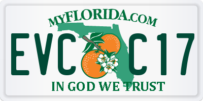 FL license plate EVCC17