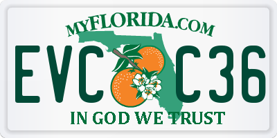 FL license plate EVCC36