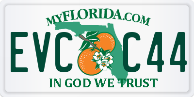 FL license plate EVCC44
