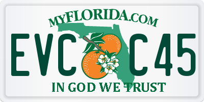 FL license plate EVCC45
