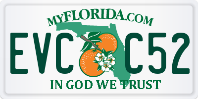 FL license plate EVCC52