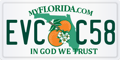 FL license plate EVCC58