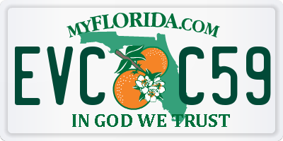 FL license plate EVCC59