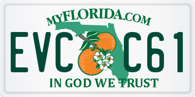 FL license plate EVCC61