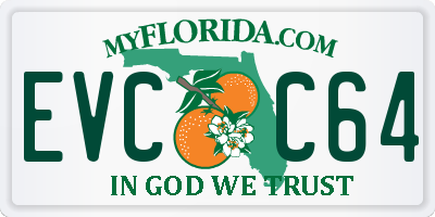 FL license plate EVCC64
