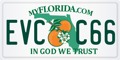 FL license plate EVCC66