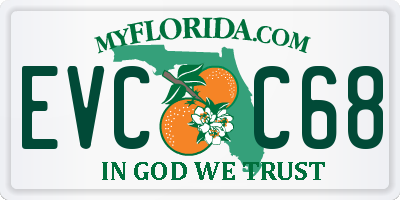 FL license plate EVCC68