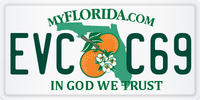 FL license plate EVCC69