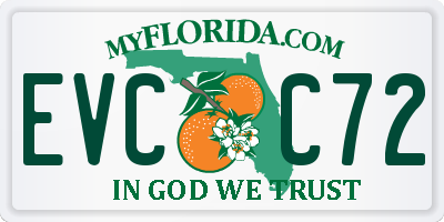FL license plate EVCC72