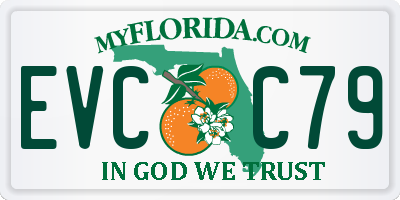 FL license plate EVCC79