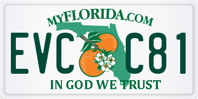 FL license plate EVCC81